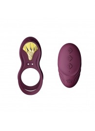 Фиолетовое эрекционное виброкольцо Bayek с пультом ДУ - Zalo - в Нальчике купить с доставкой