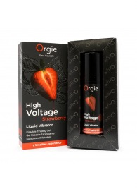 Жидкий вибратор Orgie High Voltage Strawberry - 15 мл. - ORGIE - купить с доставкой в Нальчике