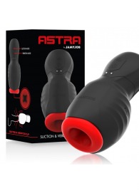 Черно-красный мастурбатор с вибрацией и всасыванием - JAMYJOB - в Нальчике купить с доставкой