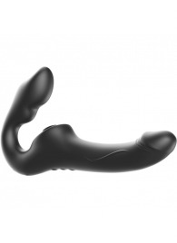 Черный безремневой страпон с 3 моторами - Ibiza - купить с доставкой в Нальчике