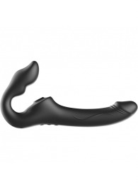 Черный безремневой страпон с 3 моторами - Ibiza - купить с доставкой в Нальчике