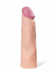 Реалистичная насадка с ярко выраженной головкой - 16,5 см. - A-toys - в Нальчике купить с доставкой Реалистичная насадка с ярко выраженной головкой - 16,5 см. - A-toys - в Нальчике купить с доставкой