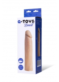 Реалистичная насадка с ярко выраженной головкой - 16,5 см. - A-toys - в Нальчике купить с доставкой Реалистичная насадка с ярко выраженной головкой - 16,5 см. - A-toys - в Нальчике купить с доставкой