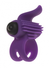 Эрекционное кольцо с подхватом мошонки и стимуляцией клитора Bullet Lastic Ring - Adrien Lastic - в Нальчике купить с доставкой