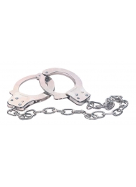 Наручники из металла с длинной цепочкой CHROME HANDCUFFS METAL HANDCUFFS W. KEY - NMC - купить с доставкой в Нальчике