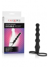 Насадка на пенис для двойного проникновения Silicone Beaded Double Rider - 14 см. - California Exotic Novelties - в Нальчике купить с доставкой