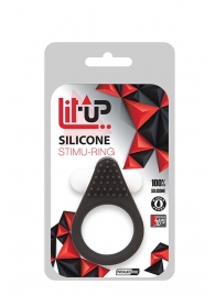 Чёрное эрекционное кольцо LIT-UP SILICONE STIMU RING 1 BLACK - Dream Toys - в Нальчике купить с доставкой