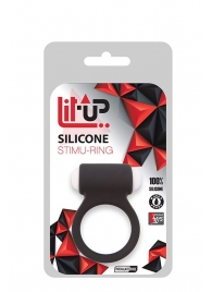 Чёрное эрекционное виброкольцо LIT-UP SILICONE STIMU RING 3 BLACK - Dream Toys - в Нальчике купить с доставкой