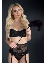 Стек с большим чёрным пером Large Feather Tickler - 65 см. - Blush Novelties - купить с доставкой в Нальчике