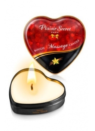 Массажная свеча с ароматом ванили Bougie Massage Candle - 35 мл. - Plaisir Secret - купить с доставкой в Нальчике