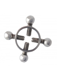 Серебристые зажимы для сосков на винтах - ToyFa - купить с доставкой в Нальчике