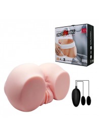 Телесный мастурбатор с двумя любовными тоннелями и вибрацией - Baile - в Нальчике купить с доставкой