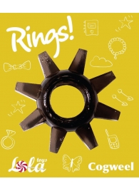 Чёрное эрекционное кольцо Rings Cogweel - Lola Games - в Нальчике купить с доставкой