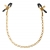 Чёрные с золотом зажимы на соски Gold Chain Nipple Clamps - Pipedream - купить с доставкой в Нальчике