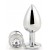 Серебристая анальная втулка с прозрачным кристаллом - 7,1 см. - Dream Toys - купить с доставкой в Нальчике