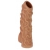 Телесная насадка с венками и открытой головкой Nude Sleeve L - 14 см. - KOKOS - в Нальчике купить с доставкой