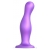 Фиолетовая насадка Strap-On-Me Dildo Plug Curvy size L - Strap-on-me - купить с доставкой в Нальчике