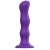 Фиолетовая насадка Strap-On-Me Dildo Geisha Balls size M - Strap-on-me - купить с доставкой в Нальчике