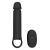 Черная насадка-удлинитель с вибрацией Vibrating Extender With Remote - Dream Toys - в Нальчике купить с доставкой