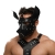 Черная кожаная маска «Собака» - Crazy Handmade - купить с доставкой в Нальчике