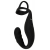 Черное эрекционное кольцо со стимуляцией промежности и анальной пробкой Cock Ring with RC Prostate Plug - Orion - в Нальчике купить с доставкой