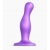 Фиолетовая насадка Strap-On-Me Dildo Plug Curvy size M - Strap-on-me - купить с доставкой в Нальчике