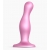 Розовая насадка Strap-On-Me Dildo Plug Curvy size M - Strap-on-me - купить с доставкой в Нальчике