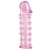 Гелевая розовая насадка на фаллос с шипами - 12 см. - Toyfa Basic - в Нальчике купить с доставкой