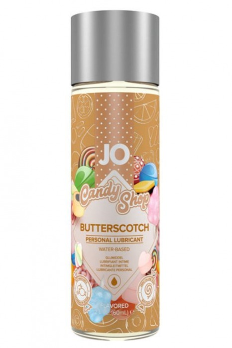 Смазка на водной основе Candy Shop Butterscotch с ароматом ирисок - 60 мл. - System JO - купить с доставкой в Нальчике