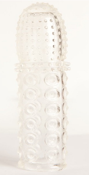 Прозрачная закрытая гелевая насадка - 13,5 см. - Toyfa Basic - в Нальчике купить с доставкой