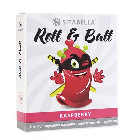 Стимулирующий презерватив-насадка Roll   Ball Raspberry - Sitabella - купить с доставкой в Нальчике