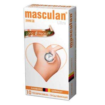 Розовые презервативы Masculan Ultra Long Pleasure с колечками, пупырышками и продлевающим эффектом - 10 шт. - Masculan - купить с доставкой в Нальчике