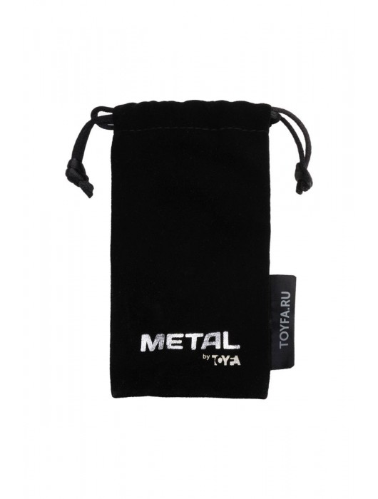 Серебристая коническая анальная пробка с красным кристаллом - 8 см. - ToyFa - купить с доставкой в Нальчике