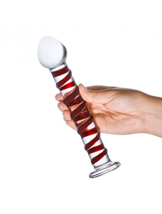 Фаллоимитатор из стекла ручной работы Mr. Swirly, 20 см - Glas