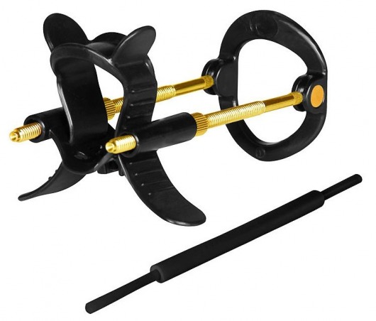 Черно-золотистый экстендер для пениса Sex Expert - Sex Expert - в Нальчике купить с доставкой Черно-золотистый экстендер для пениса Sex Expert - Sex Expert - в Нальчике купить с доставкой