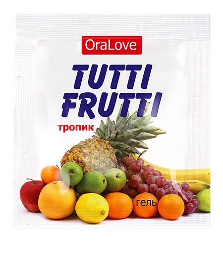 Пробник гель-смазки Tutti-frutti со вкусом тропических фруктов - 4 гр. - Биоритм - купить с доставкой в Нальчике