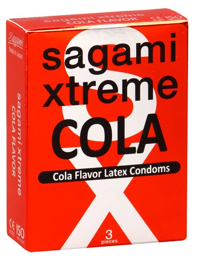 Ароматизированные презервативы Sagami Xtreme COLA - 3 шт. - Sagami - купить с доставкой в Нальчике