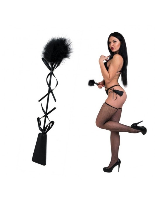 Стек с чёрной пуховкой - 45 см. - Джага-Джага - купить с доставкой в Нальчике