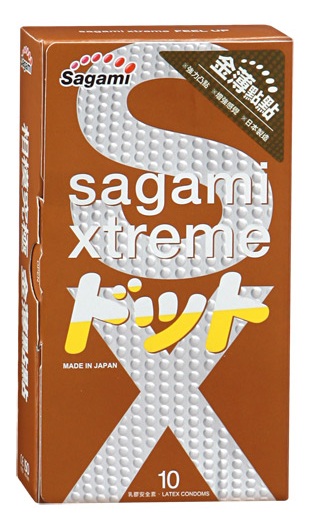 Презервативы Sagami Xtreme FEEL UP с точечной текстурой и линиями прилегания - 10 шт. - Sagami - купить с доставкой в Нальчике