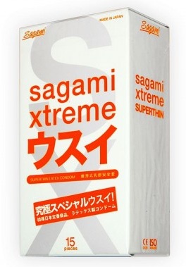 Ультратонкие презервативы Sagami Xtreme SUPERTHIN - 15 шт. - Sagami - купить с доставкой в Нальчике