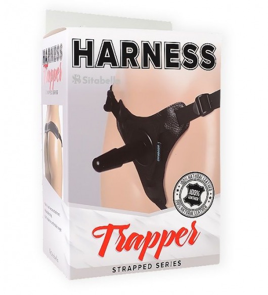 Чёрные трусики с плугом HARNESS Trapper - размер M-XL - Sitabella - купить с доставкой в Нальчике