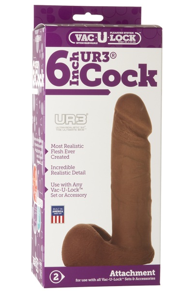 Насадка-мулат для трусиков Vac-U-Lock 6  ULTRASKYN Cock - 17,3 см. - Doc Johnson - купить с доставкой в Нальчике