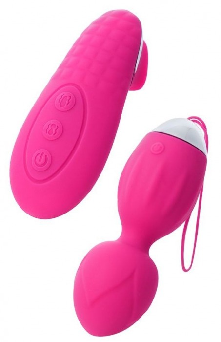 Розовые виброшарики TELLA с пультом-стимулятором - ToyFa в Нальчике Розовые виброшарики TELLA с пультом-стимулятором - ToyFa