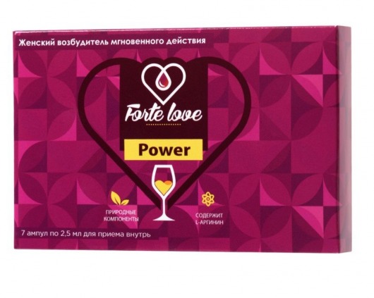 Женский возбудитель мгновенного действия Forte Love Power - 7 ампул (2,5 мл.) - Капиталпродукт - купить с доставкой в Нальчике