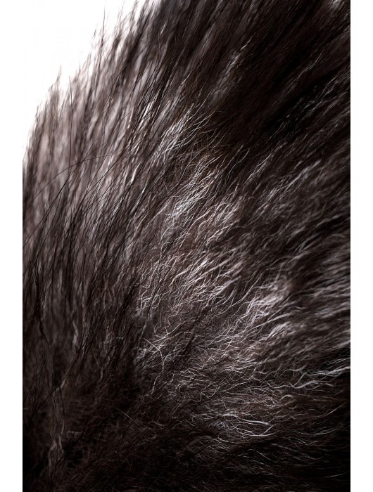 Серебристая металлическая анальная втулка с хвостом чернобурой лисы - размер S - ToyFa - купить с доставкой в Нальчике