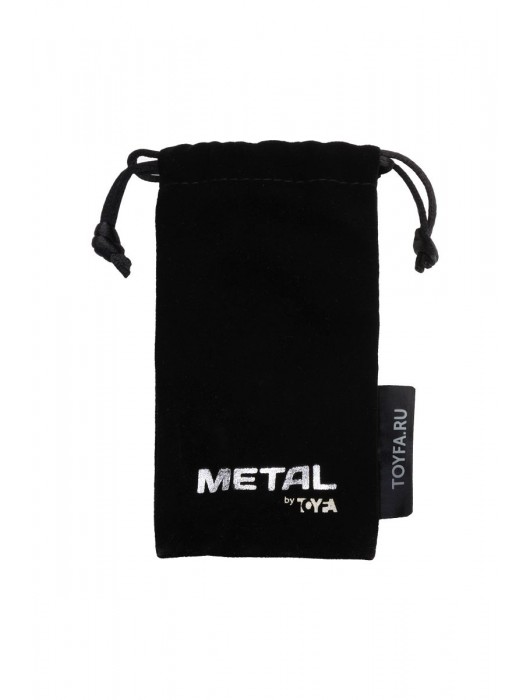 Серебристая конусовидная анальная пробка с фиолетовым кристаллом - 7 см. - ToyFa - купить с доставкой в Нальчике