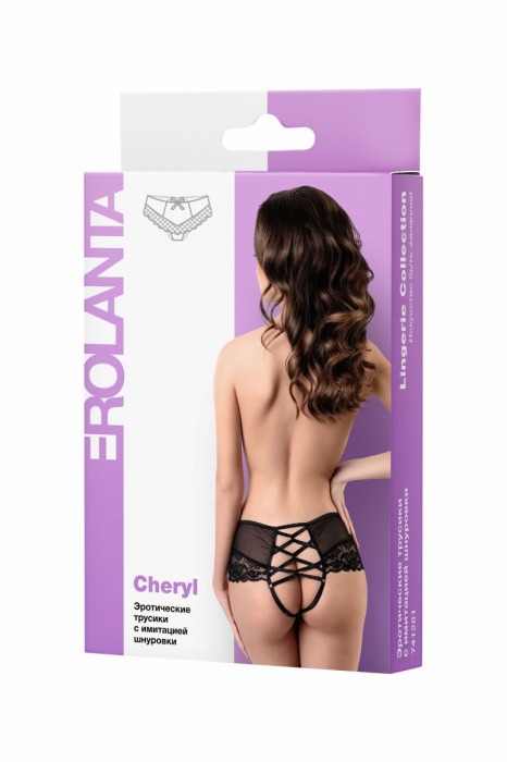 Эротические трусики с имитацией шнуровки Cheryl - Erolanta купить с доставкой