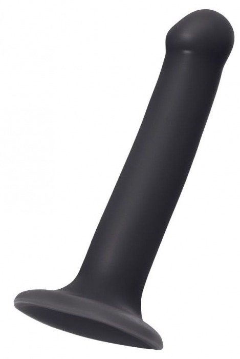 Черный фаллос на присоске Silicone Bendable Dildo M - 18 см. - Strap-on-me - купить с доставкой в Нальчике