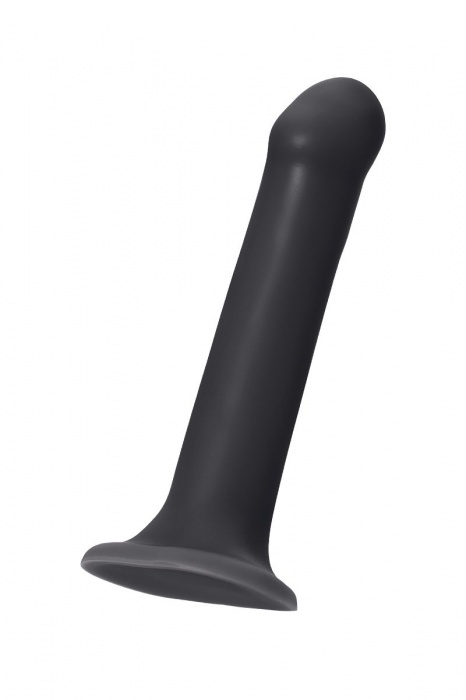 Черный фаллос на присоске Silicone Bendable Dildo L - 19 см. - Strap-on-me - купить с доставкой в Нальчике