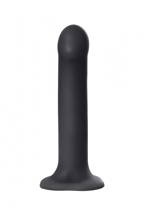 Черный фаллос на присоске Silicone Bendable Dildo L - 19 см. - Strap-on-me - купить с доставкой в Нальчике